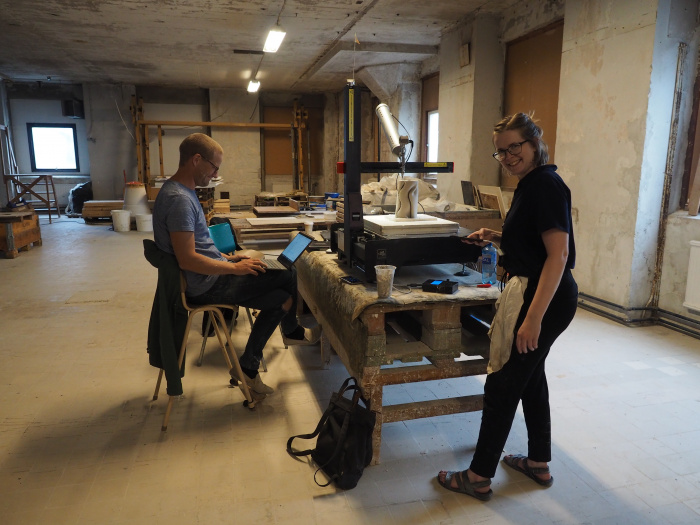 3D printing at Ifö Center - senior lecturer David Andreen and lecturer Elin Daun working