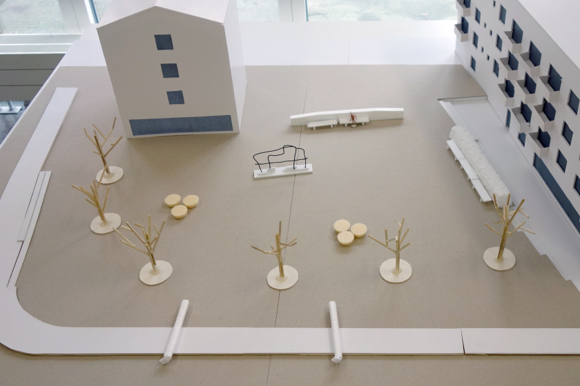 Kobjerstorg i Lund, arkitektur modell i skala 1:50