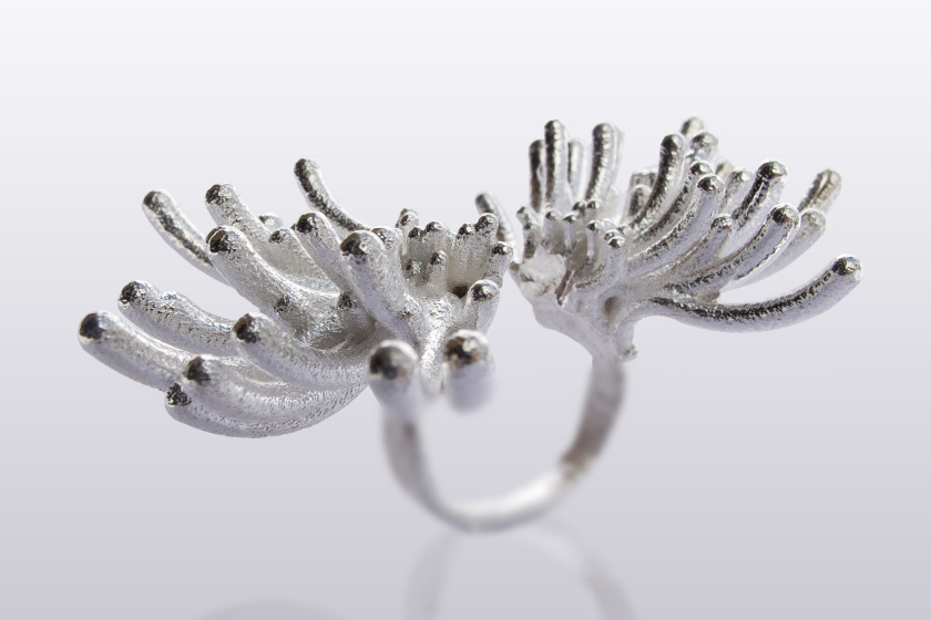 Flower ring  |  Black nylon|  Nina Songhori Design