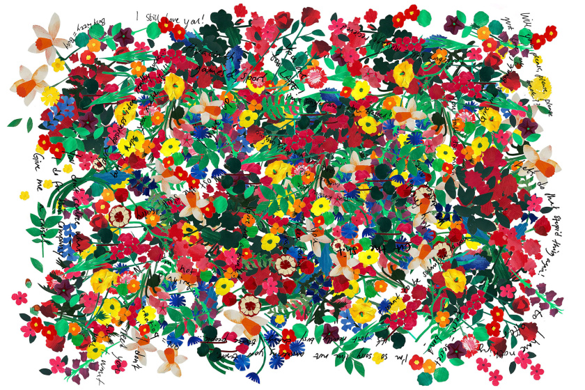 Floral chaos textile