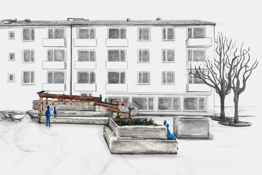 Selected work from the Kobjer square project by Hanna Almgren