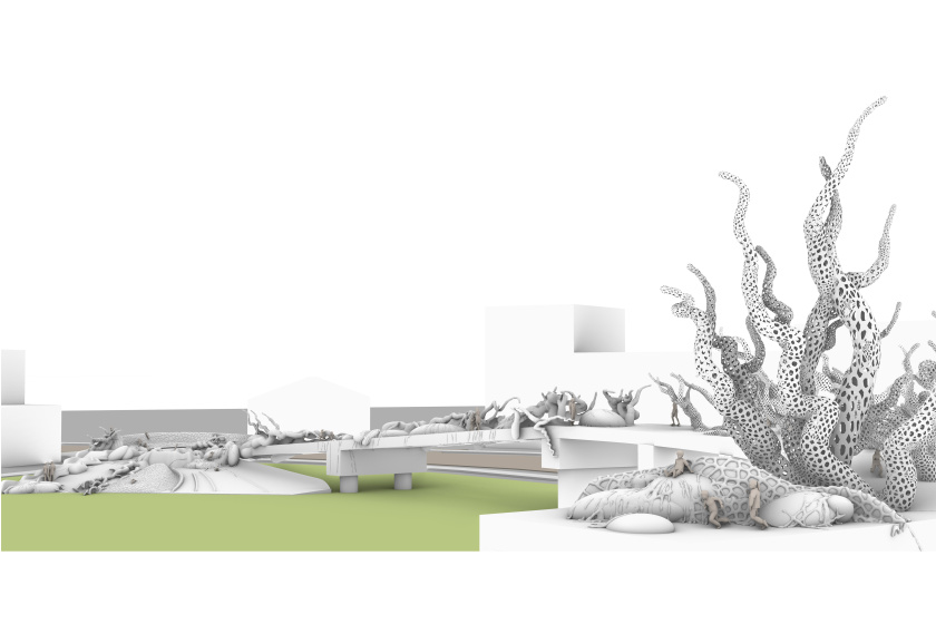 A play environment proposed by Kanozi Arkitekter in Malmö, Smörkajen